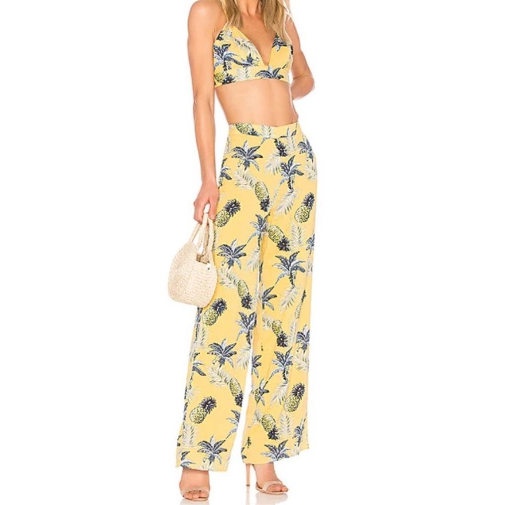 MAJORELLE BRANDY PANTS IN CITRUS PINEAPPLE - Picture 3 of 5